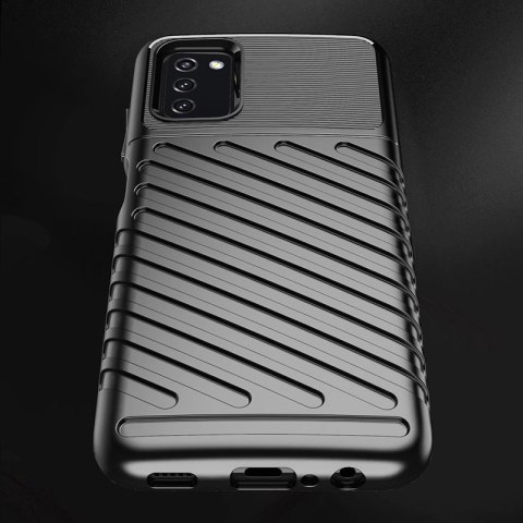 Thunder Case elastyczne pancerne etui pokrowiec Samsung Galaxy A03s czarny Thunder Case elastyczne pancerne etui pokrowiec Samsung Galaxy A03s czarny