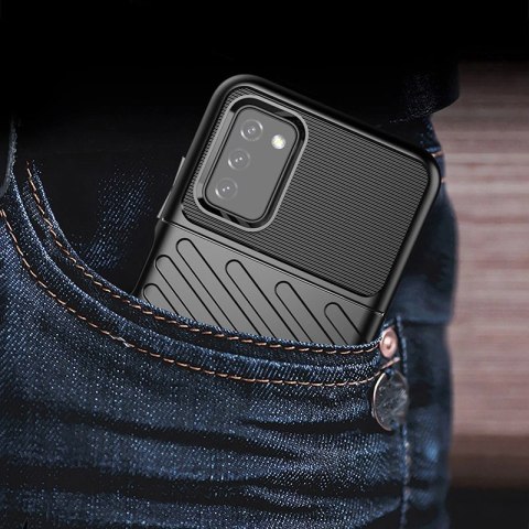Thunder Case elastyczne pancerne etui pokrowiec Samsung Galaxy A03s czarny Thunder Case elastyczne pancerne etui pokrowiec Samsung Galaxy A03s czarny