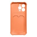 Card Armor Case etui pokrowiec do iPhone 13 mini portfel na kartę silikonowe pancerne etui Air Bag pomarańczowy Card Armor Case etui pokrowiec do iPhone 13 mini portfel na kartę silikonowe pancerne etui Air Bag pomarańczowy