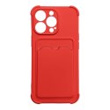 Card Armor Case etui pokrowiec do Xiaomi Redmi Note 10 / Redmi Note 10S portfel na kartę silikonowe pancerne etui Air Bag czerwo Card Armor Case etui pokrowiec do Xiaomi Redmi Note 10 / Redmi Note 10S portfel na kartę silikonowe pancerne etui Air Bag czerwo