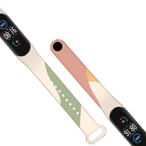 Strap Moro opaska do Xiaomi Mi Band 4 / Mi Band 3 silikonowy pasek bransoletka do zegarka wzór 5 Strap Moro opaska do Xiaomi Mi Band 4 / Mi Band 3 silikonowy pasek bransoletka do zegarka wzór 5