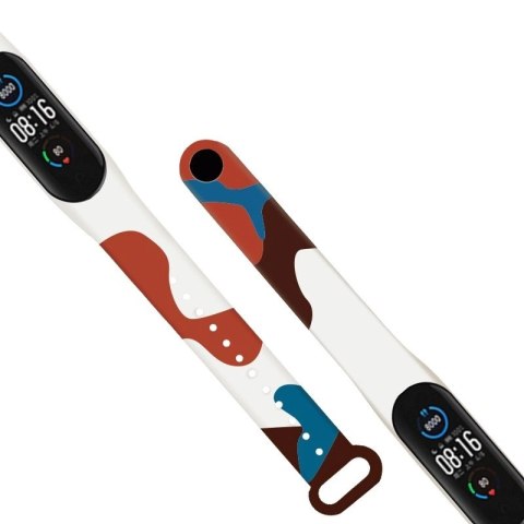 Strap Moro opaska do Xiaomi Mi Band 4 / Mi Band 3 silikonowy pasek bransoletka do zegarka wzór 8 Strap Moro opaska do Xiaomi Mi Band 4 / Mi Band 3 silikonowy pasek bransoletka do zegarka wzór 8