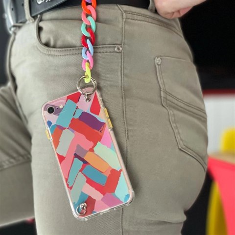 Color Chain Case żelowe elastyczne etui z łańcuchem łańcuszkiem zawieszką do Samsung Galaxy A12 wielokolorowy (2) Color Chain Case żelowe elastyczne etui z łańcuchem łańcuszkiem zawieszką do Samsung Galaxy A12 wielokolorowy (2)