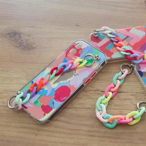 Color Chain Case żelowe elastyczne etui z łańcuchem łańcuszkiem zawieszką do Samsung Galaxy A12 wielokolorowy (2) Color Chain Case żelowe elastyczne etui z łańcuchem łańcuszkiem zawieszką do Samsung Galaxy A12 wielokolorowy (2)