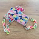 Color Chain Case żelowe elastyczne etui z łańcuchem łańcuszkiem zawieszką do Samsung Galaxy A12 wielokolorowy (2) Color Chain Case żelowe elastyczne etui z łańcuchem łańcuszkiem zawieszką do Samsung Galaxy A12 wielokolorowy (2)