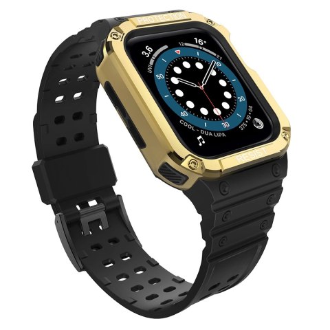 Protect Strap Band opaska z etui do Apple Watch 7 / 6 / 5 / 4 / 3 / 2 / SE (45 / 44 / 42mm) obudowa pancerny pokrowiec na zegare Protect Strap Band opaska z etui do Apple Watch 7 / 6 / 5 / 4 / 3 / 2 / SE (45 / 44 / 42mm) obudowa pancerny pokrowiec na zegare