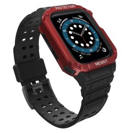 Protect Strap Band opaska z etui do Apple Watch 9 / 8 / 7 / 6 / 5 / 4 / 3 / 2 / SE / SE2 (41 / 40 / 38mm) obudowa pancerny pokro