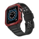 Protect Strap Band opaska z etui do Apple Watch 9 / 8 / 7 / 6 / 5 / 4 / 3 / 2 / SE / SE2 (41 / 40 / 38mm) obudowa pancerny pokro