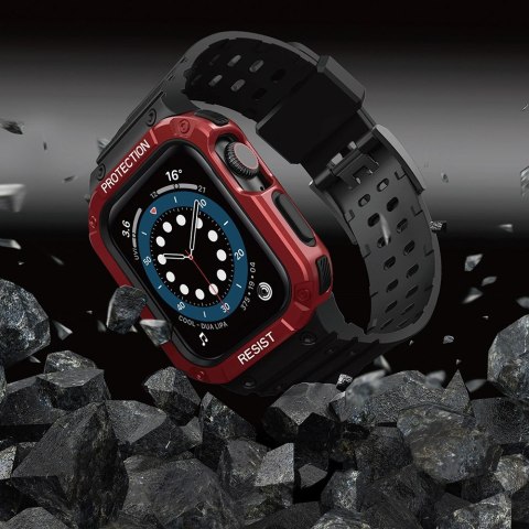 Protect Strap Band opaska z etui do Apple Watch 9 / 8 / 7 / 6 / 5 / 4 / 3 / 2 / SE / SE2 (41 / 40 / 38mm) obudowa pancerny pokro Protect Strap Band opaska z etui do Apple Watch 9 / 8 / 7 / 6 / 5 / 4 / 3 / 2 / SE / SE2 (41 / 40 / 38mm) obudowa pancerny pokro