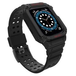 Protect Strap Band opaska z etui do Apple Watch 9 / 8 / 7 / 6 / 5 / 4 / 3 / 2 / SE / SE2 (41 / 40 / 38mm) obudowa pancerny pokro