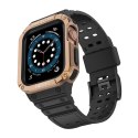 Protect Strap Band opaska z etui do Apple Watch 9 / 8 / 7 / 6 / 5 / 4 / 3 / 2 / SE / SE2 (41 / 40 / 38mm) obudowa pancerny pokro