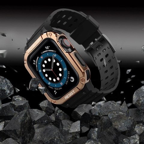 Protect Strap Band opaska z etui do Apple Watch 9 / 8 / 7 / 6 / 5 / 4 / 3 / 2 / SE / SE2 (41 / 40 / 38mm) obudowa pancerny pokro Protect Strap Band opaska z etui do Apple Watch 9 / 8 / 7 / 6 / 5 / 4 / 3 / 2 / SE / SE2 (41 / 40 / 38mm) obudowa pancerny pokro