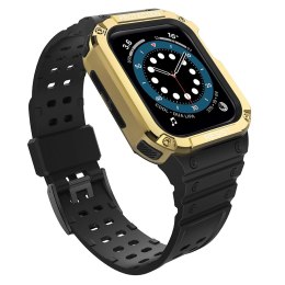 Protect Strap Band opaska z etui do Apple Watch 9 / 8 / 7 / 6 / 5 / 4 / 3 / 2 / SE / SE2 (41 / 40 / 38mm) obudowa pancerny pokro
