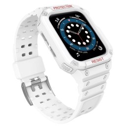 Protect Strap Band opaska z etui do Apple Watch 9 / 8 / 7 / 6 / 5 / 4 / 3 / 2 / SE / SE2 (41 / 40 / 38mm) obudowa pancerny pokro