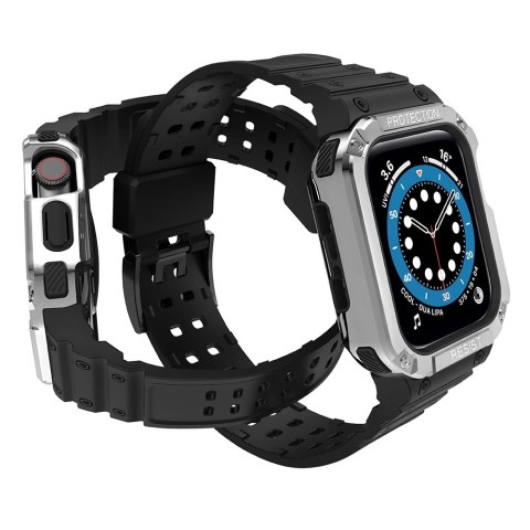 Protect Strap Band opaska z etui do Apple Watch 9 / 8 / 7 / 6 / 5 / 4 / 3 / 2 / SE / SE2 (41 / 40 / 38mm) obudowa pancerny pokro Protect Strap Band opaska z etui do Apple Watch 9 / 8 / 7 / 6 / 5 / 4 / 3 / 2 / SE / SE2 (41 / 40 / 38mm) obudowa pancerny pokro