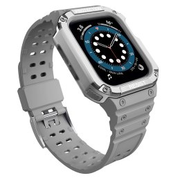 Protect Strap Band opaska z etui do Apple Watch 9 / 8 / 7 / 6 / 5 / 4 / 3 / 2 / SE / SE2 (41 / 40 / 38mm) obudowa pancerny pokro