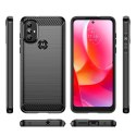 Carbon Case elastyczne etui pokrowiec Motorola Moto G Power 2022 czarny Carbon Case elastyczne etui pokrowiec Motorola Moto G Power 2022 czarny