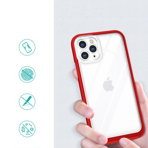 Clear 3in1 etui do iPhone 11 Pro Max żelowy pokrowiec z ramką czerwony Clear 3in1 etui do iPhone 11 Pro Max żelowy pokrowiec z ramką czerwony