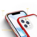 Clear 3in1 etui do iPhone 11 Pro Max żelowy pokrowiec z ramką czerwony Clear 3in1 etui do iPhone 11 Pro Max żelowy pokrowiec z ramką czerwony