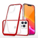 Clear 3in1 etui do iPhone 13 Pro żelowy pokrowiec z ramką czerwony Clear 3in1 etui do iPhone 13 Pro żelowy pokrowiec z ramką czerwony