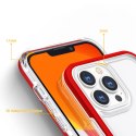Clear 3in1 etui do iPhone 13 Pro żelowy pokrowiec z ramką czerwony Clear 3in1 etui do iPhone 13 Pro żelowy pokrowiec z ramką czerwony
