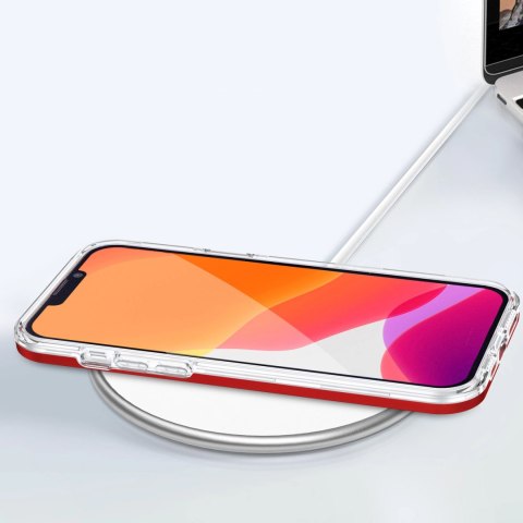 Clear 3in1 etui do iPhone 13 Pro żelowy pokrowiec z ramką czerwony Clear 3in1 etui do iPhone 13 Pro żelowy pokrowiec z ramką czerwony