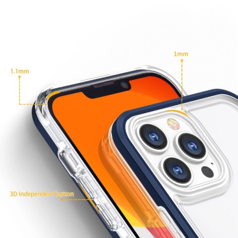 Clear 3in1 etui do iPhone 13 Pro żelowy pokrowiec z ramką niebieski Clear 3in1 etui do iPhone 13 Pro żelowy pokrowiec z ramką niebieski