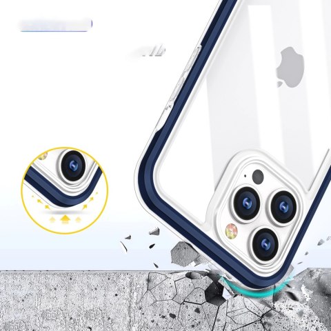 Clear 3in1 etui do iPhone 13 Pro żelowy pokrowiec z ramką niebieski Clear 3in1 etui do iPhone 13 Pro żelowy pokrowiec z ramką niebieski