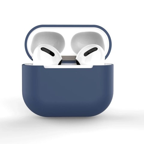 Etui do AirPods Pro silikonowy miękki pokrowiec na słuchawki niebieski (case C) Etui do AirPods Pro silikonowy miękki pokrowiec na słuchawki niebieski (case C)
