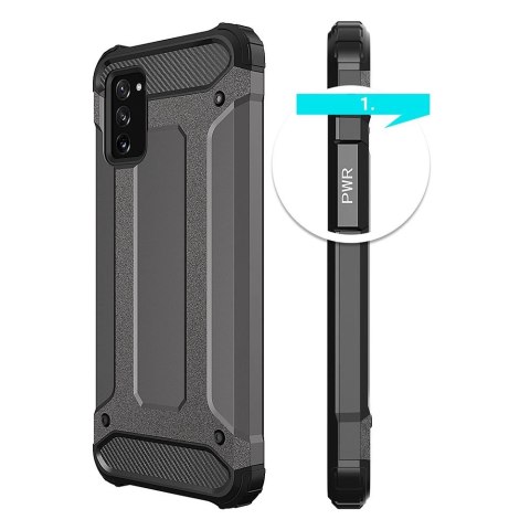 Hybrid Armor pancerne hybrydowe etui pokrowiec Samsung Galaxy A03s czarny Hybrid Armor pancerne hybrydowe etui pokrowiec Samsung Galaxy A03s czarny