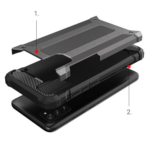Hybrid Armor pancerne hybrydowe etui pokrowiec Samsung Galaxy A03s czarny Hybrid Armor pancerne hybrydowe etui pokrowiec Samsung Galaxy A03s czarny
