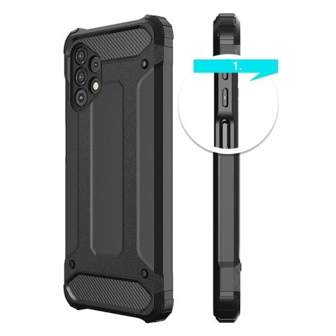 Hybrid Armor pancerne hybrydowe etui pokrowiec Samsung Galaxy A73 niebieski Hybrid Armor pancerne hybrydowe etui pokrowiec Samsung Galaxy A73 niebieski