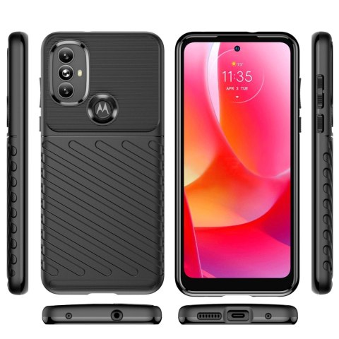 Thunder Case elastyczne pancerne etui pokrowiec Motorola Moto G Power 2022 czarny Thunder Case elastyczne pancerne etui pokrowiec Motorola Moto G Power 2022 czarny