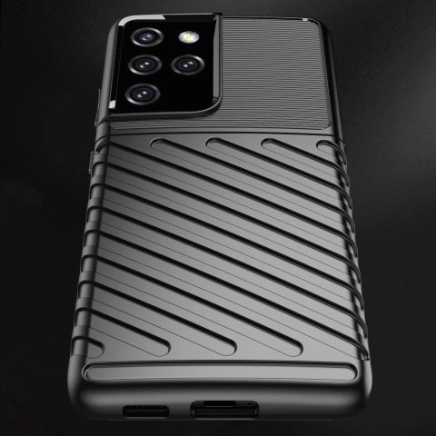 Thunder Case elastyczne pancerne etui pokrowiec Samsung Galaxy S22 Ultra czarny Thunder Case elastyczne pancerne etui pokrowiec Samsung Galaxy S22 Ultra czarny