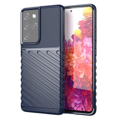 Thunder Case elastyczne pancerne etui pokrowiec Samsung Galaxy S22 Ultra niebieski Thunder Case elastyczne pancerne etui pokrowiec Samsung Galaxy S22 Ultra niebieski