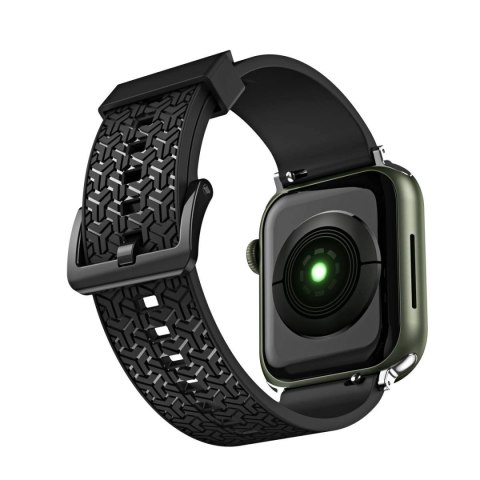 Watch Strap Y pasek do Apple Watch 7 / 6 / 5 / 4 / 3 / 2 / SE (45 / 44 / 42mm) opaska bransoleta do zegarka czarny Watch Strap Y pasek do Apple Watch 7 / 6 / 5 / 4 / 3 / 2 / SE (45 / 44 / 42mm) opaska bransoleta do zegarka czarny