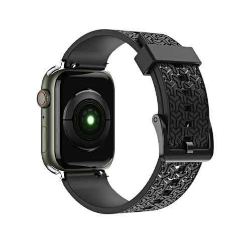 Watch Strap Y pasek do Apple Watch 7 / 6 / 5 / 4 / 3 / 2 / SE (45 / 44 / 42mm) opaska bransoleta do zegarka czarny Watch Strap Y pasek do Apple Watch 7 / 6 / 5 / 4 / 3 / 2 / SE (45 / 44 / 42mm) opaska bransoleta do zegarka czarny