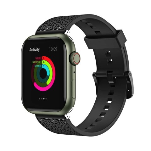 Watch Strap Y pasek do Apple Watch 7 / 6 / 5 / 4 / 3 / 2 / SE (45 / 44 / 42mm) opaska bransoleta do zegarka czarny Watch Strap Y pasek do Apple Watch 7 / 6 / 5 / 4 / 3 / 2 / SE (45 / 44 / 42mm) opaska bransoleta do zegarka czarny