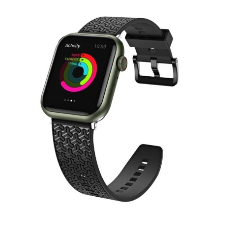 Watch Strap Y pasek do Apple Watch 7 / 6 / 5 / 4 / 3 / 2 / SE (45 / 44 / 42mm) opaska bransoleta do zegarka czarny Watch Strap Y pasek do Apple Watch 7 / 6 / 5 / 4 / 3 / 2 / SE (45 / 44 / 42mm) opaska bransoleta do zegarka czarny