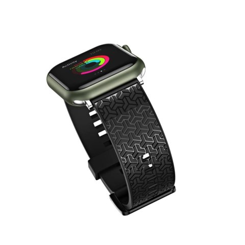 Watch Strap Y pasek do Apple Watch 7 / 6 / 5 / 4 / 3 / 2 / SE (45 / 44 / 42mm) opaska bransoleta do zegarka czarny Watch Strap Y pasek do Apple Watch 7 / 6 / 5 / 4 / 3 / 2 / SE (45 / 44 / 42mm) opaska bransoleta do zegarka czarny