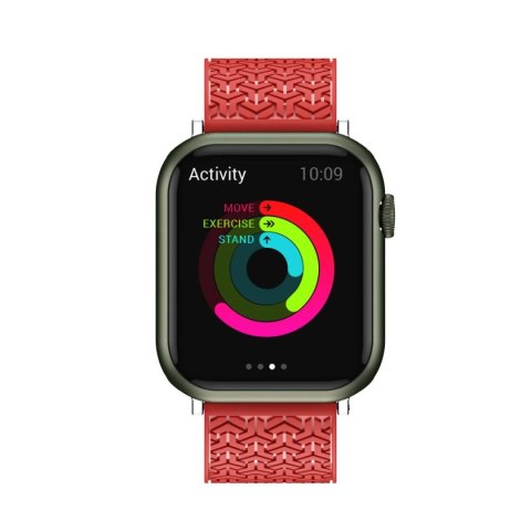 Watch Strap Y pasek do Apple Watch 7 / 6 / 5 / 4 / 3 / 2 / SE (45 / 44 / 42mm) opaska bransoleta do zegarka czerwony Watch Strap Y pasek do Apple Watch 7 / 6 / 5 / 4 / 3 / 2 / SE (45 / 44 / 42mm) opaska bransoleta do zegarka czerwony