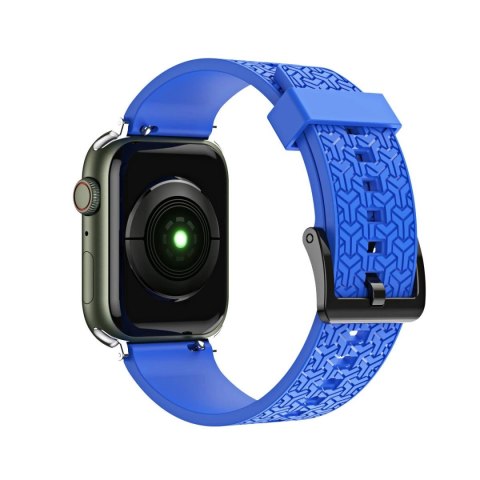 Watch Strap Y pasek do Apple Watch 7 / 6 / 5 / 4 / 3 / 2 / SE (45 / 44 / 42mm) opaska bransoleta do zegarka niebieski Watch Strap Y pasek do Apple Watch 7 / 6 / 5 / 4 / 3 / 2 / SE (45 / 44 / 42mm) opaska bransoleta do zegarka niebieski