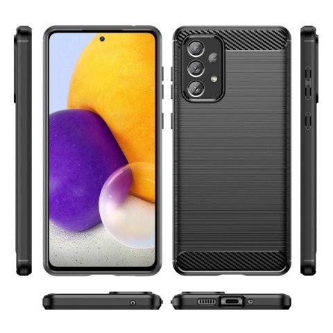 Carbon Case elastyczne etui pokrowiec Samsung Galaxy A73 czarny Carbon Case elastyczne etui pokrowiec Samsung Galaxy A73 czarny