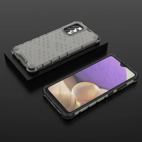 Honeycomb etui pancerny pokrowiec z żelową ramką Samsung Galaxy A03s (166,5) czarny Honeycomb etui pancerny pokrowiec z żelową ramką Samsung Galaxy A03s (166,5) czarny
