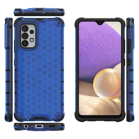 Honeycomb etui pancerny pokrowiec z żelową ramką Samsung Galaxy A03s (166,5) niebieski Honeycomb etui pancerny pokrowiec z żelową ramką Samsung Galaxy A03s (166,5) niebieski