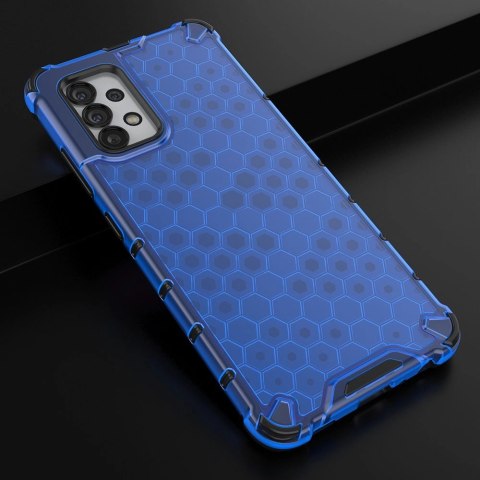 Honeycomb etui pancerny pokrowiec z żelową ramką Samsung Galaxy A03s (166,5) niebieski Honeycomb etui pancerny pokrowiec z żelową ramką Samsung Galaxy A03s (166,5) niebieski