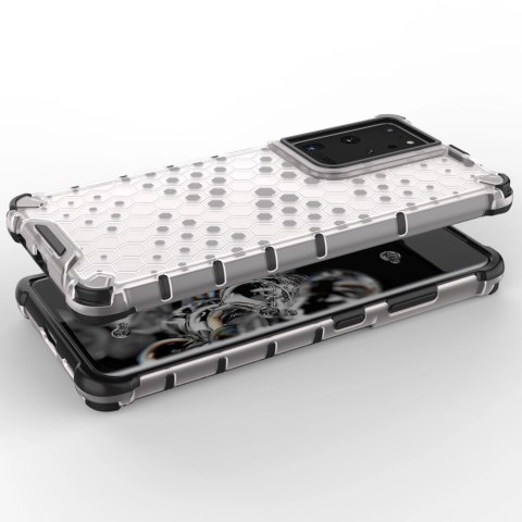 Honeycomb etui pancerny pokrowiec z żelową ramką Samsung Galaxy S22 Ultra niebieski Honeycomb etui pancerny pokrowiec z żelową ramką Samsung Galaxy S22 Ultra niebieski