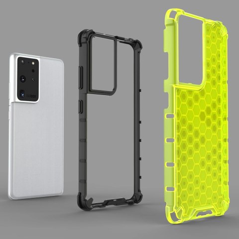 Honeycomb etui pancerny pokrowiec z żelową ramką Samsung Galaxy S22 Ultra niebieski Honeycomb etui pancerny pokrowiec z żelową ramką Samsung Galaxy S22 Ultra niebieski