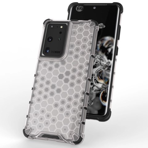 Honeycomb etui pancerny pokrowiec z żelową ramką Samsung Galaxy S22 Ultra niebieski Honeycomb etui pancerny pokrowiec z żelową ramką Samsung Galaxy S22 Ultra niebieski