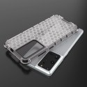 Honeycomb etui pancerny pokrowiec z żelową ramką Samsung Galaxy S22 Ultra niebieski